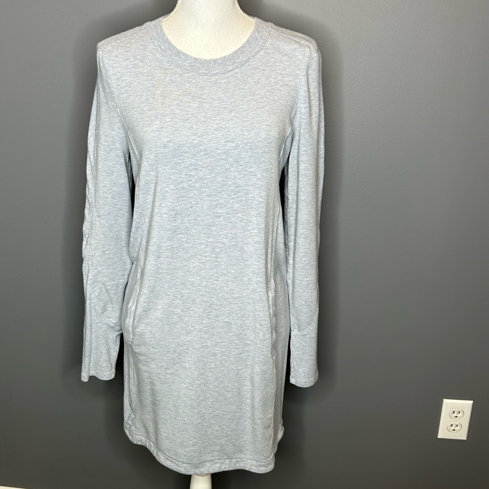 Athleta Light Gray Long Sleeve Dress